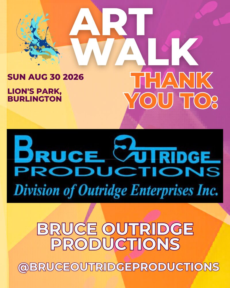 Thank you to Bruce Outridge Productions — Art Walk 2026 partner