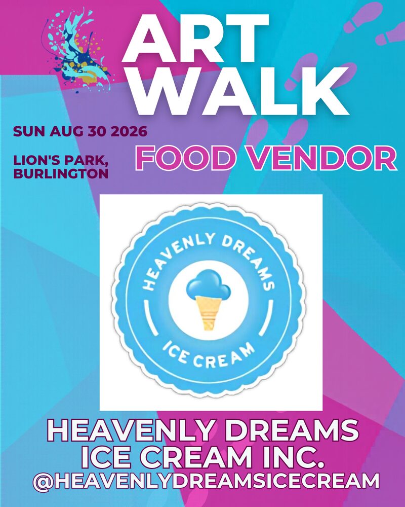 Thank you to Heavenly Dreams Ice Cream Inc. — Art Walk 2026 food vendor